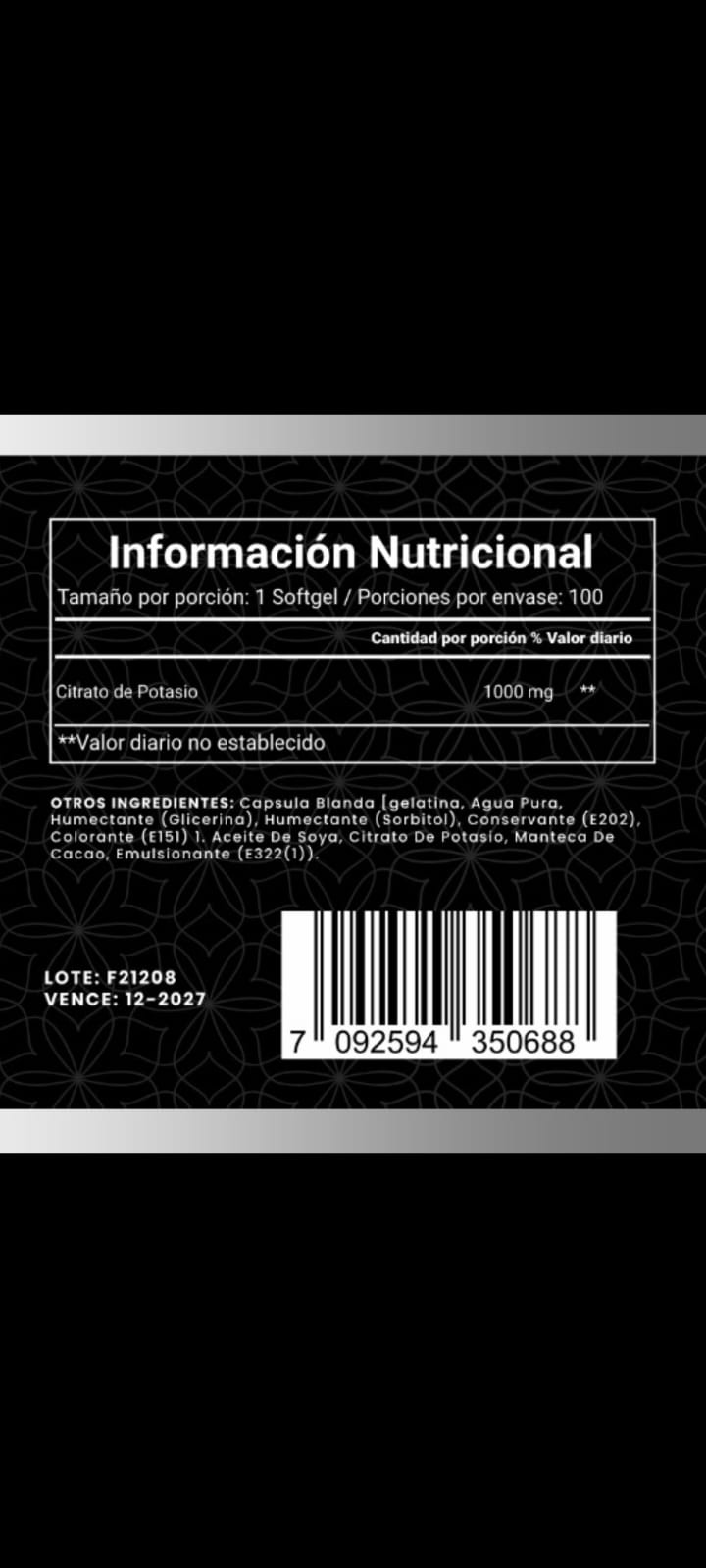 Miniatura 2 de Citrato de potasio garden of life